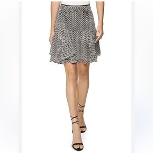 Reiss Monochrome Geometric Skirt